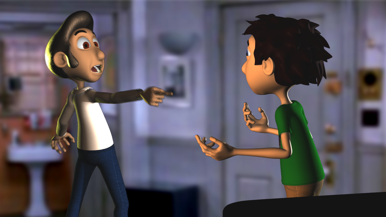 Character animation — acting scene
