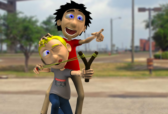 Character animation — comedy scene